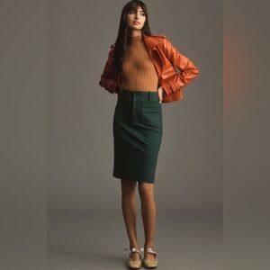 Anthropologie Green Colette Skirt by Maeve